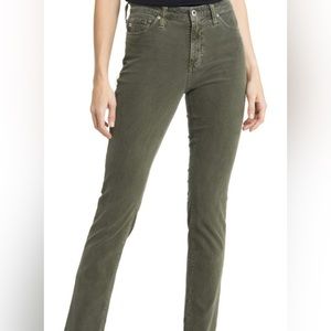 AG Adriano Goldschmeid Corduroy super skinny olive green jeans size 29R